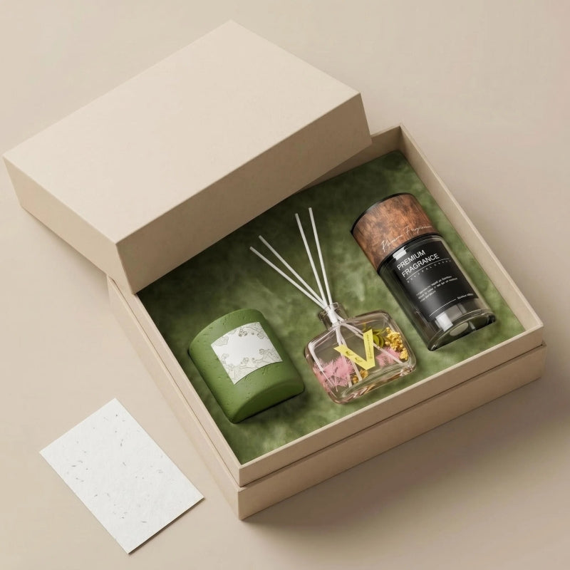 Complete Scent Ritual Gift Set | Candle + Reed Diffuser + Car Fragrance for Luxury Gifting