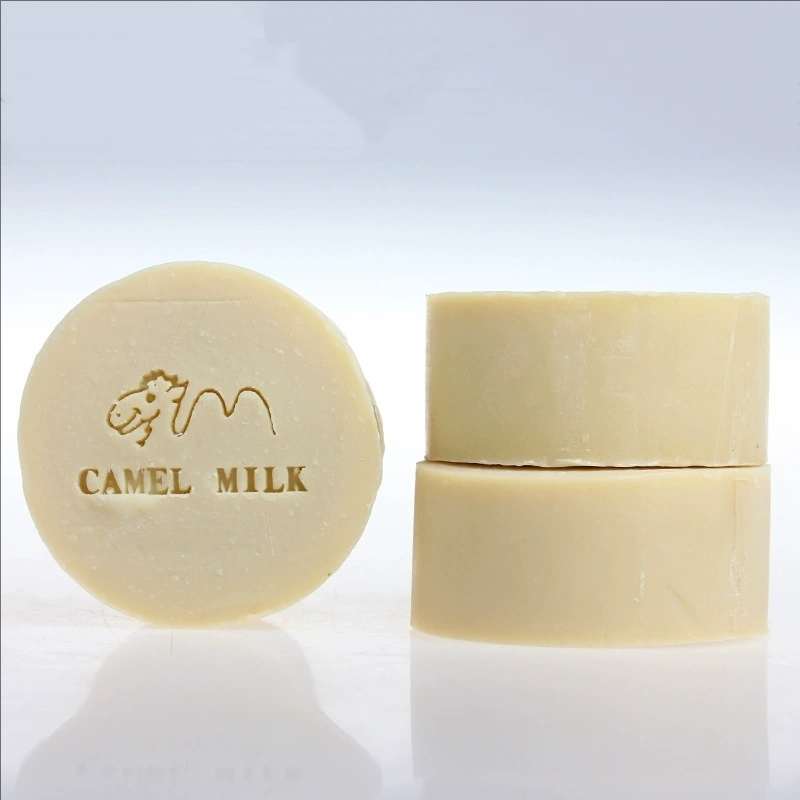Round Cold Process Camel Milk Handmade Soap | Moisturizing Facial, Body & Shaving Natural Oil Bar, Custom Private Label Available