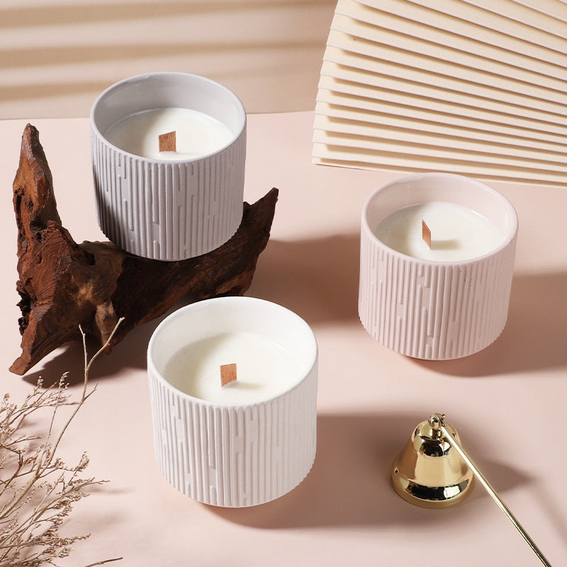 Ribbed Ceramic Soy Candle | Bulk-Ready for Custom Gift Sets