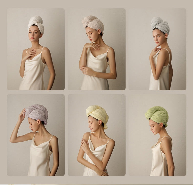 10A Antibacterial Long-Staple Cotton Hair Towel Turban | Quick-Dry A-Grade Wrap