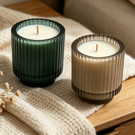 Matte Ribbed Soy Wax Candle | Bulk-Ready for Custom Gift Sets