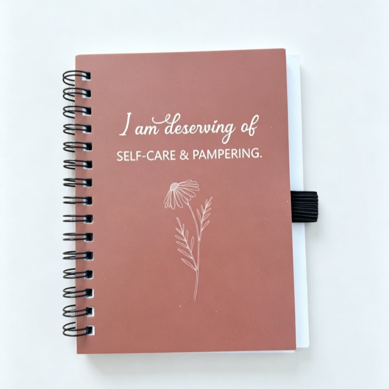 Affirmation Floral Spiral Journal | Self-Care Wellness Notebook for Gift & Daily Planner