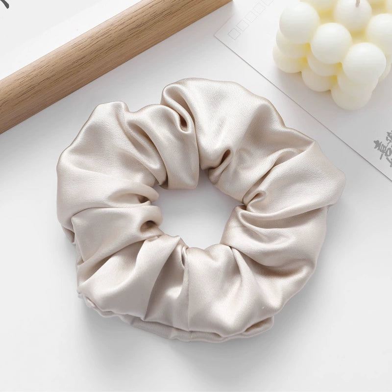 6A Grade Mulberry Silk Hair Scrunchie | 30 Momme Satin Hair Tie