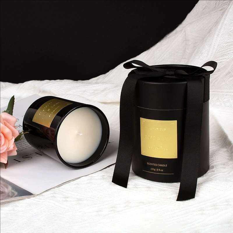 Black Jar Rose & Oud Luxury Soy Wax Candle 230g | Ritual Wick