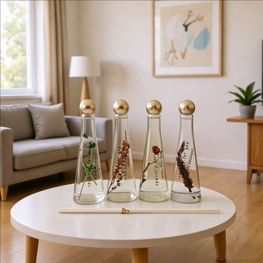 Conical Glass Preserved Real Flower Reed Diffuser | Ritual Wick