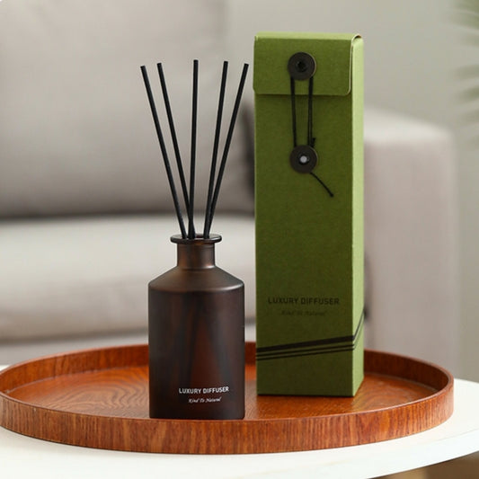 Matte Frost Glass Reed Diffuser 180ML | Luxury Home Fragrance in White Tea, Gardenia & Fruit Rose for Gift Sets