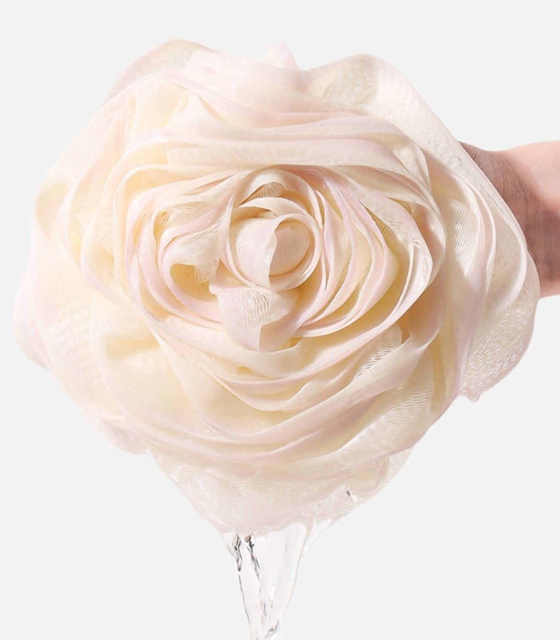 Rose-Shaped Bath Sponge | Premium Dual-Color Loofah, 75g Large Size