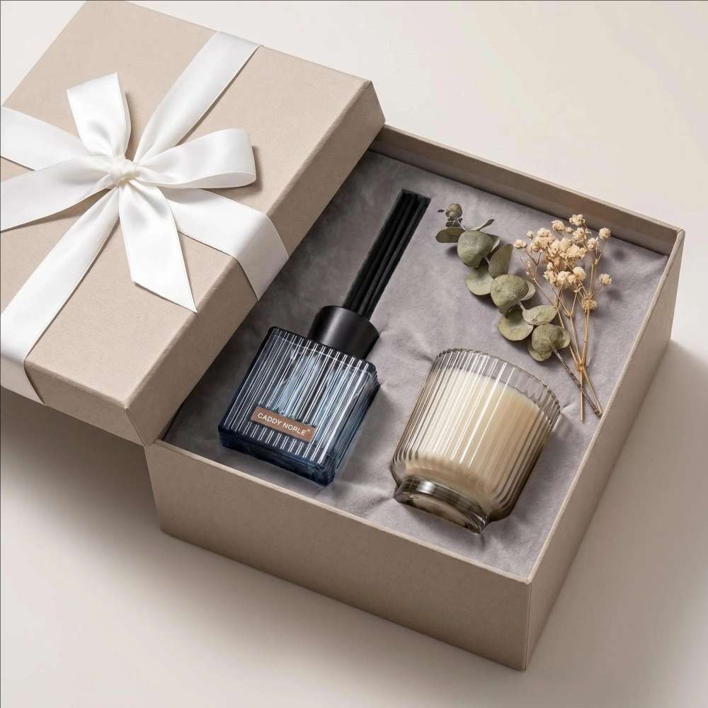 Blue Hearth Scent Ritual Gift Set | Candle & Reed Diffuser | Ritual Wick