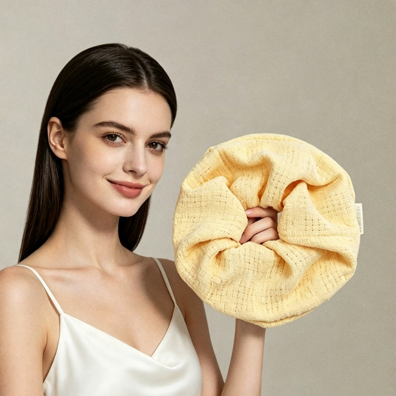 Waffle Weave Hair Scrunchie | 10A Antibacterial Quick-Dry Hair Wrap