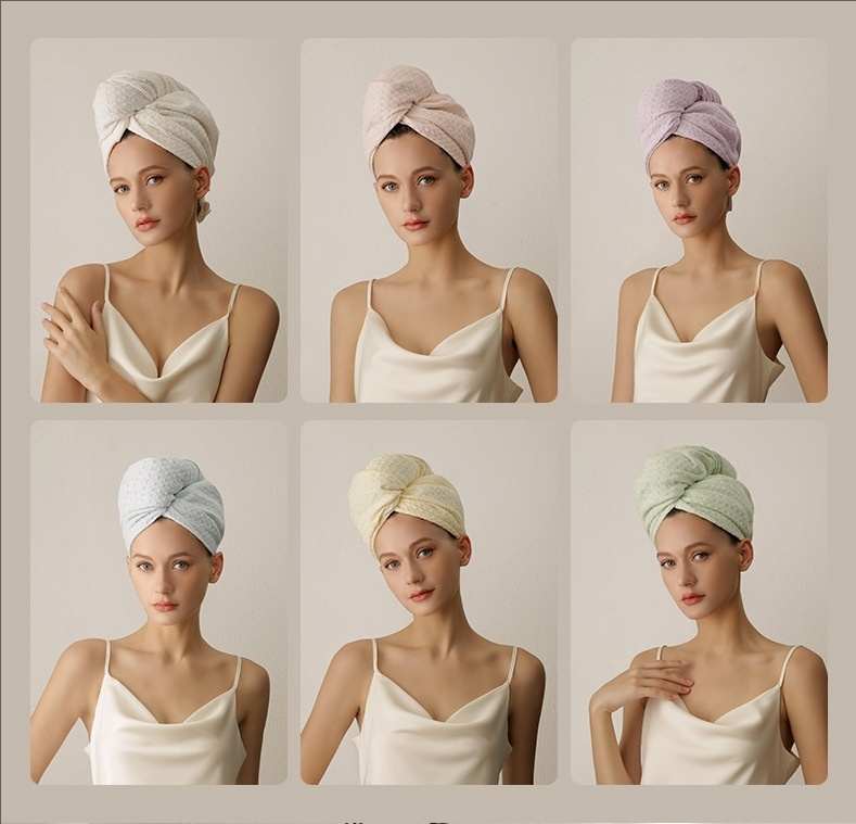 Waffle Weave Hair Towel Turban | 10A Antibacterial Quick-Dry Wrap