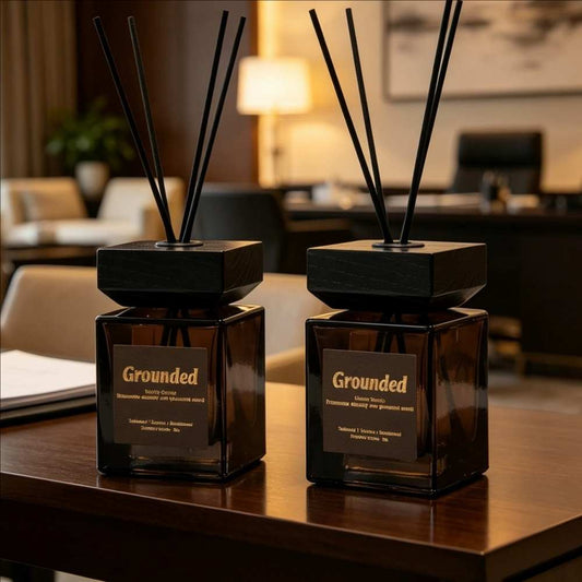 Amber Square Glass Reed Diffuser | Luxury Hotel Style | Ritual Wick