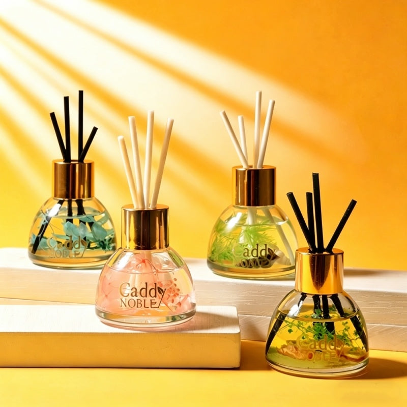 Assorted Preserved Floral Round Glass Reed Diffuser | Bulk-Ready for Custom Gift Sets
