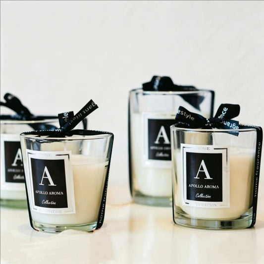 Clear Glass Soy Candle with Ribbon Detail | Ritual Wick
