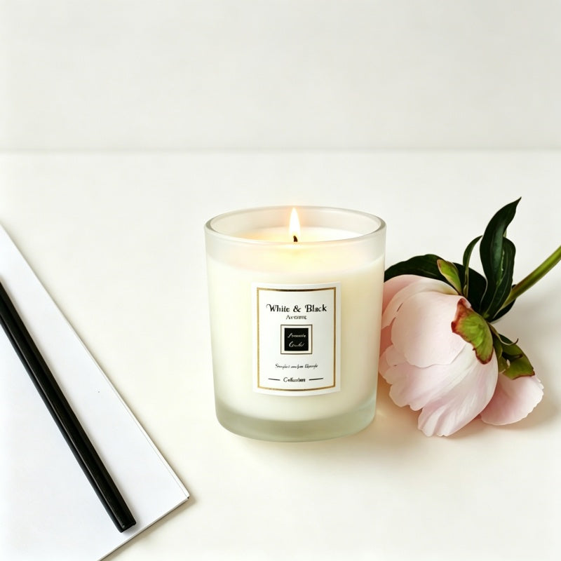 Frosted Glass Soy Candle | Bulk-Ready for Custom Gift Sets