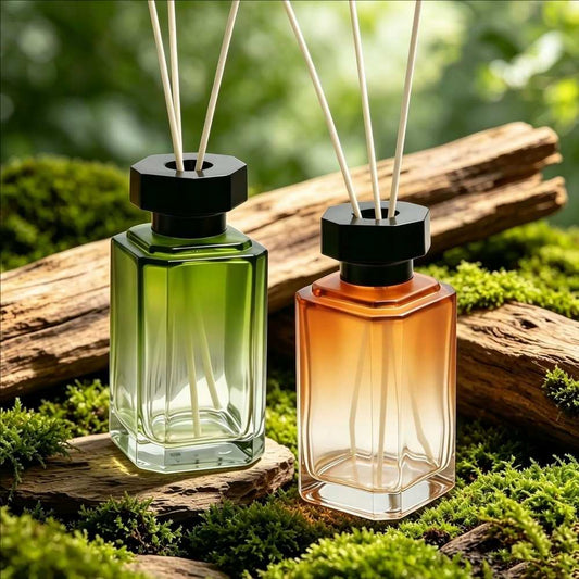 Gradient Hexagonal Glass Reed Diffuser | Zero Alcohol | Ritual Wick