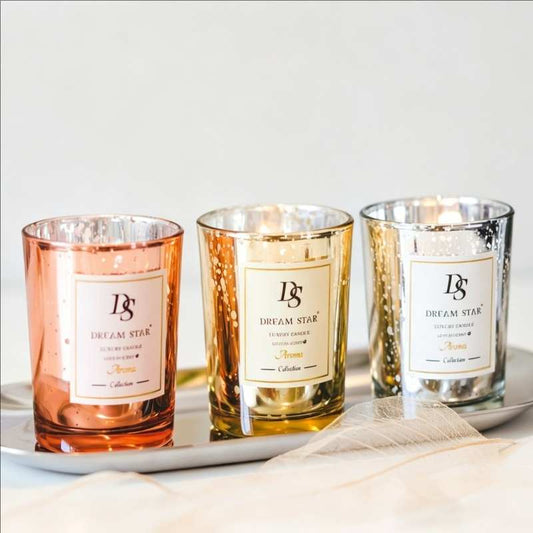 Metallic Speckled Glass Soy Candle | Ritual Wick