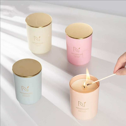 Pastel Matte Soy Candle with Gold Lid | Ritual Wick