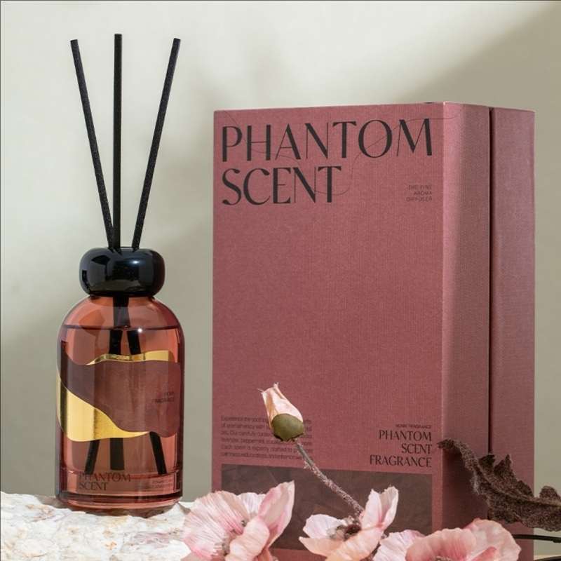 Phantom Scent Amber Glass Reed Diffuser Gift Set | Rich Osmanthus Natural Plant Essential Oil Luxury Home & Hotel Fragrance