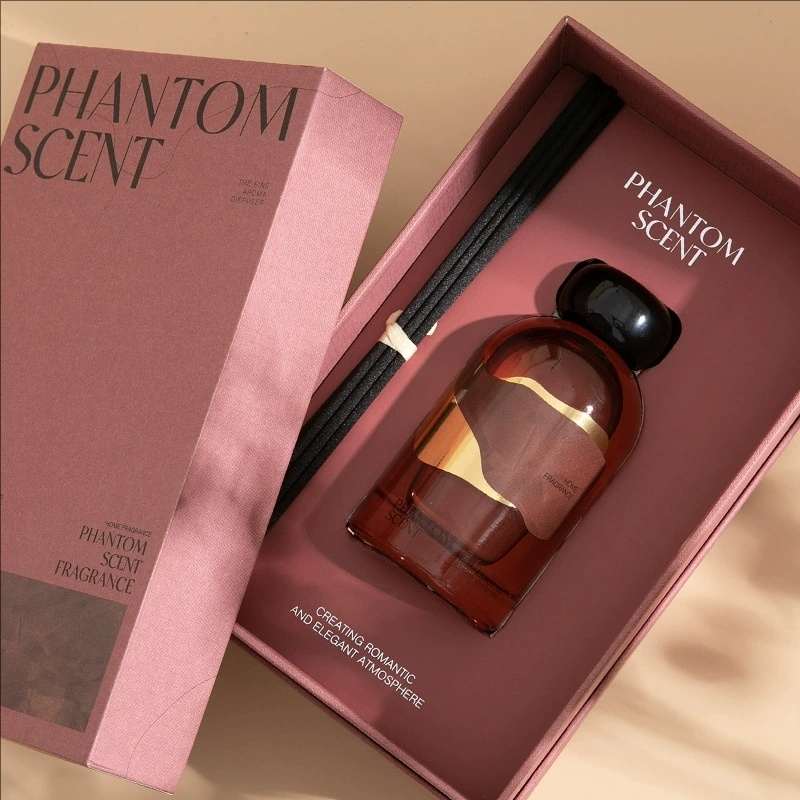 Phantom Scent Amber Glass Reed Diffuser Gift Set | Rich Osmanthus Natural Plant Essential Oil Luxury Home & Hotel Fragrance