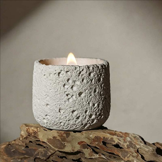 Textured Concrete Soy Candle | Ritual Wick