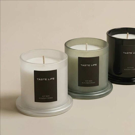 Tinted Glass Soy Candle with Lid Three Tones | Ritual Wick
